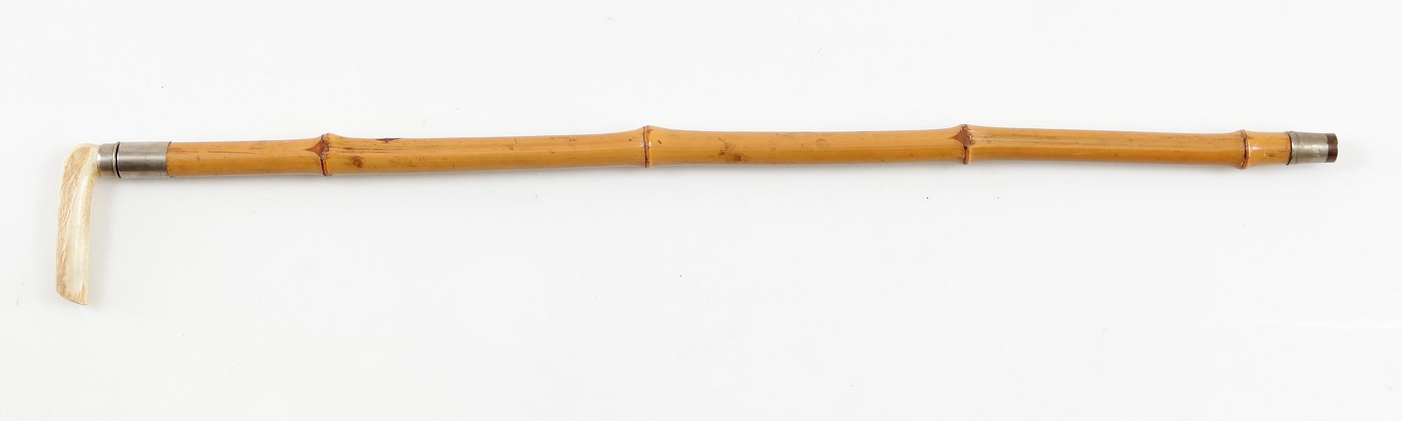 KÄPP/MANKHÖJDSMÄTARE, bambu/horn, omkring år 1900.