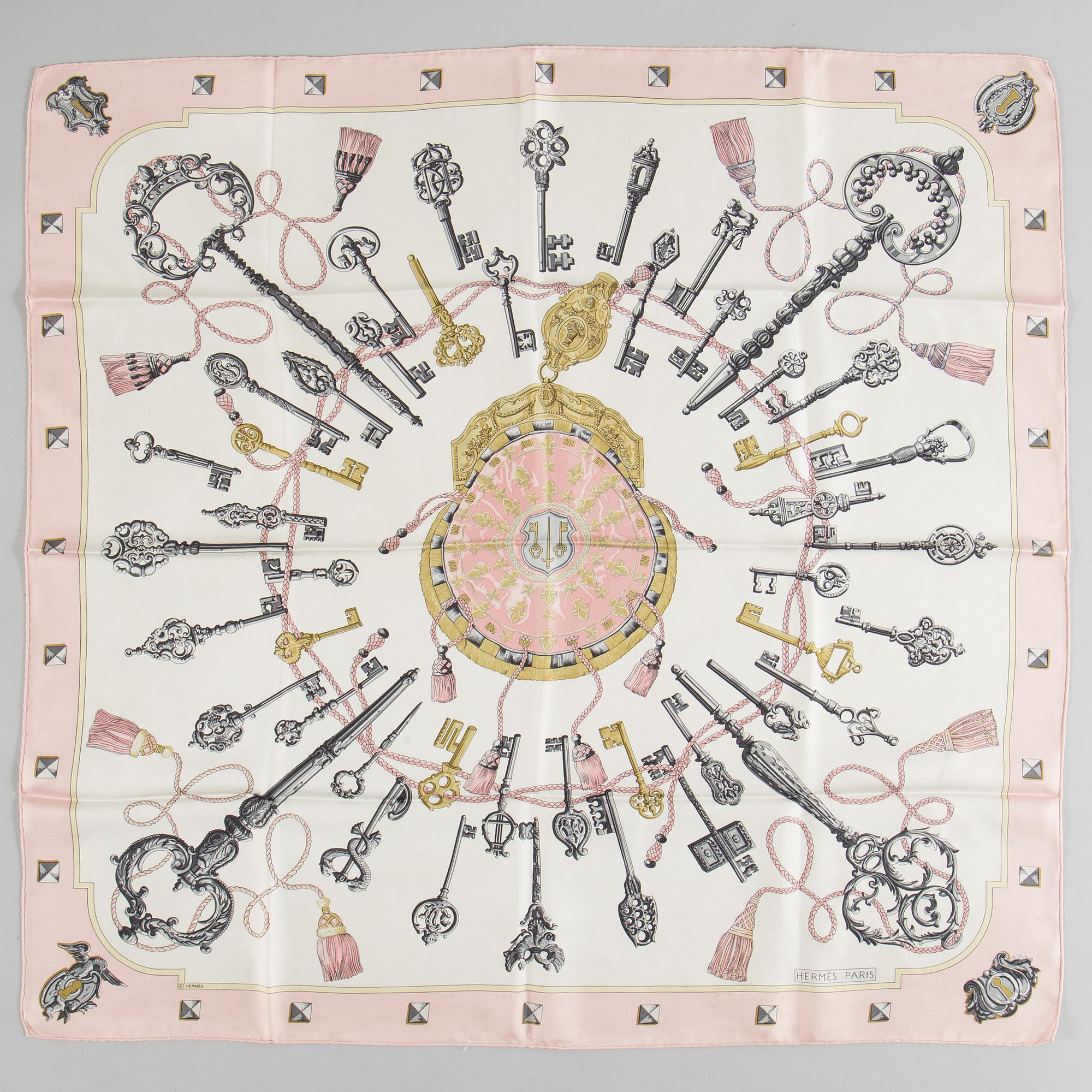 SCARF, Hermès, "les Clefs", issued 1965.