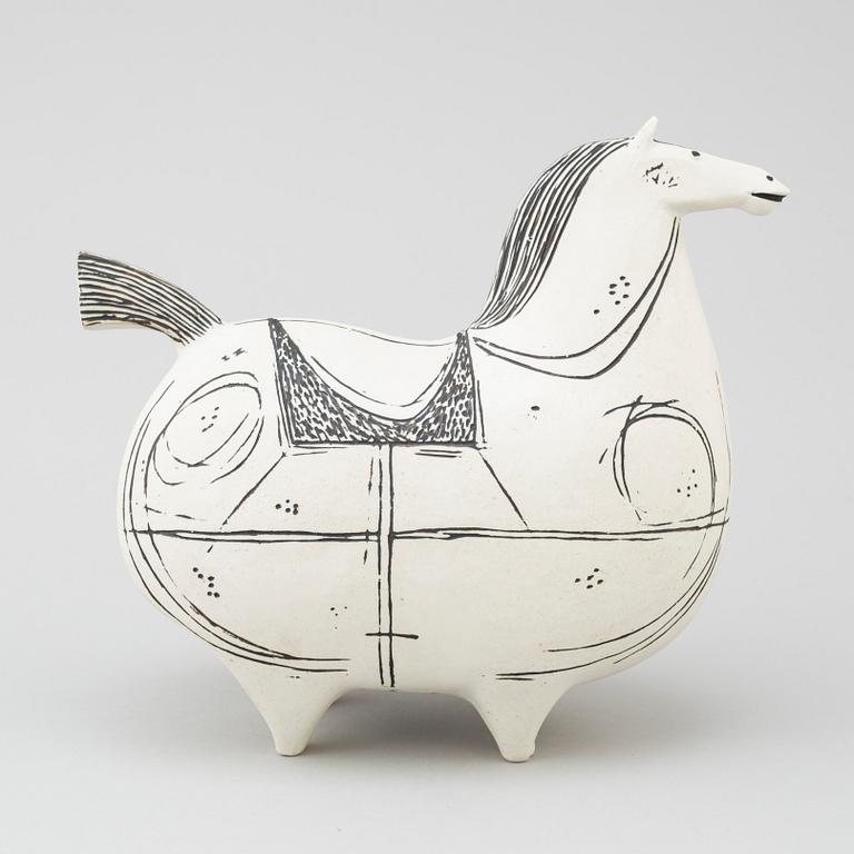STIG LINDBERG, a "Springare" stoneware sculpture of a horse, Gustavsberg studio, Sweden 1952-72.