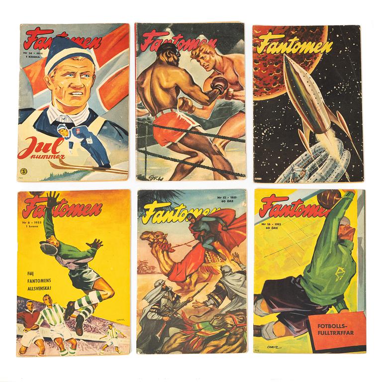 Comic books, “Fantomen”, 26 issues, 1951–1957.