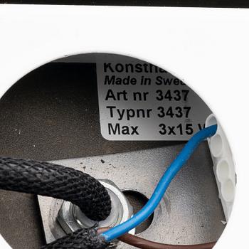 Johan Carpner, a model "3437-6 STAV", ceiling lamp, Konsthantverk AB, Tyringe, Sweden. 21st century.