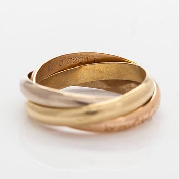 Cartier, a 'Trinity' ring in 18K tri-colour gold.