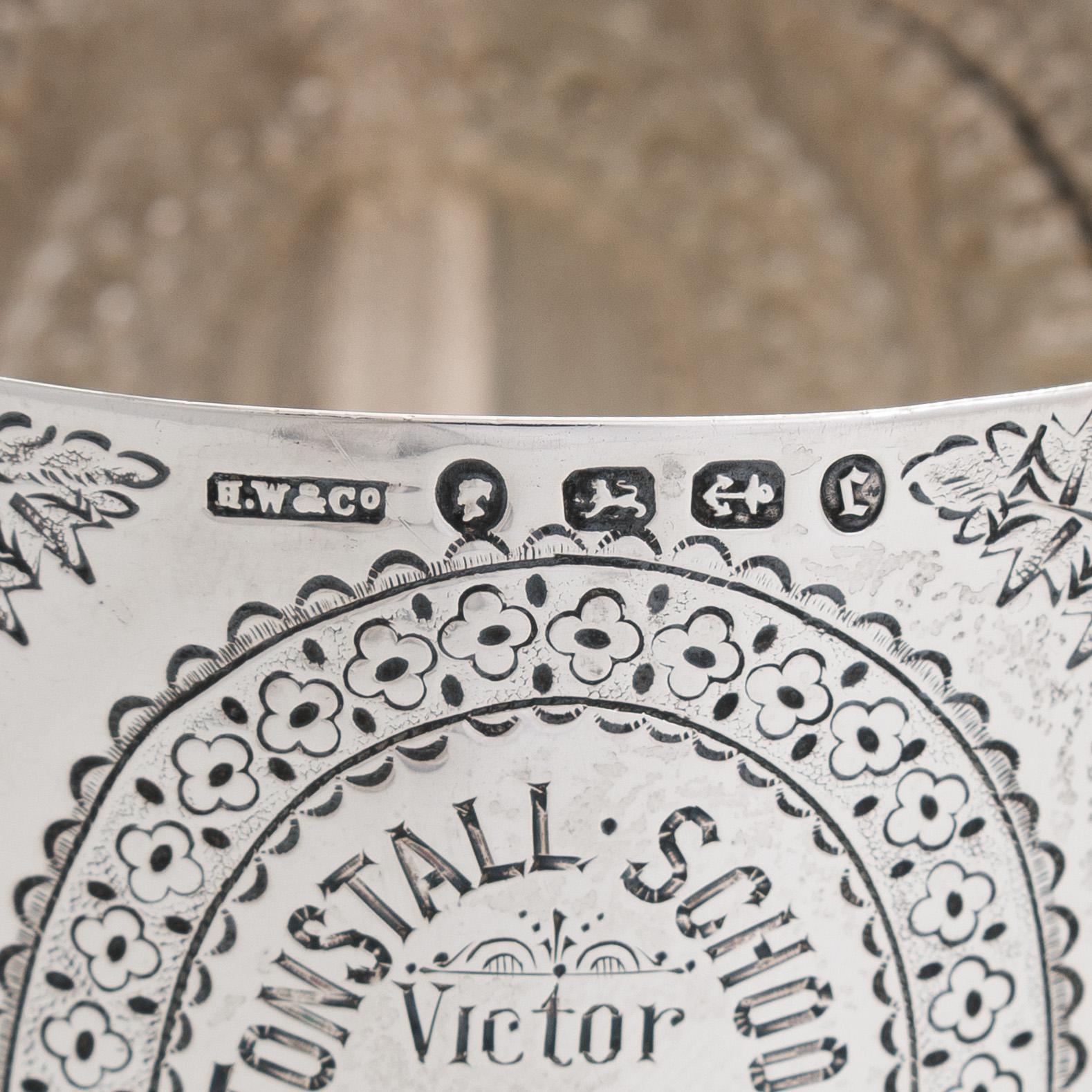 Horace Woodward & Co, bägare, sterlingsilver, Birmingham, England 1877.