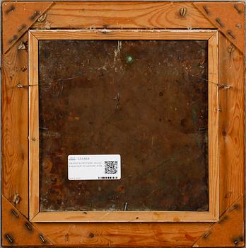 OKÄND KONSTNÄR, olja på kopparplåt, ej signerad, antik.