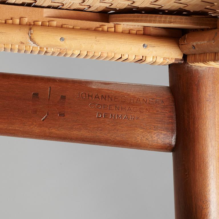 Hans J. Wegner, "Kohornsstolen/ Cowhorn chair", sex stycken, "JH-505", Johannes Hansen, Danmark 1950-60.