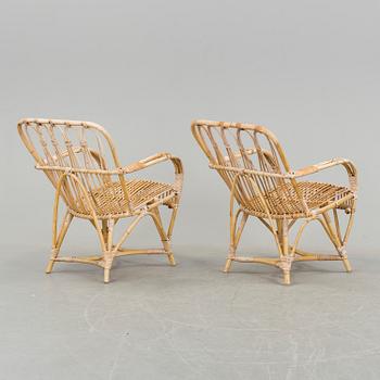 SOFFA SAMT FÅTÖLJER, ett par, 1900-talets mitt.