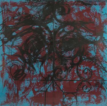 Jim Dine, "Red and Blue Crommelynck gate".