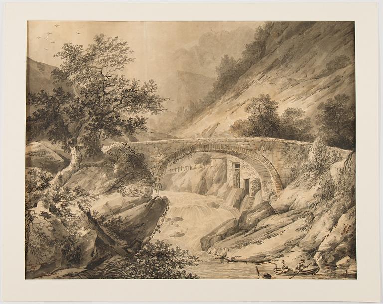 Louis Belanger, ink wash, signed Louis Belanger and dated 1801.