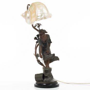 Ludwig Beck, bordslampa, "Bonjour", Art Nouveau, tidigt 1900-tal.
