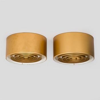 Yki Nummi, kattovalaisimia, 2 kpl, malli 971-135 /25 Stockmann Orno 1970-luku.