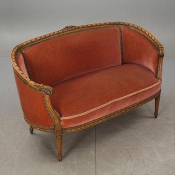 SALONGSMÖBLEMANG, 3 delar, gustaviansk stil, 1900-talets början.