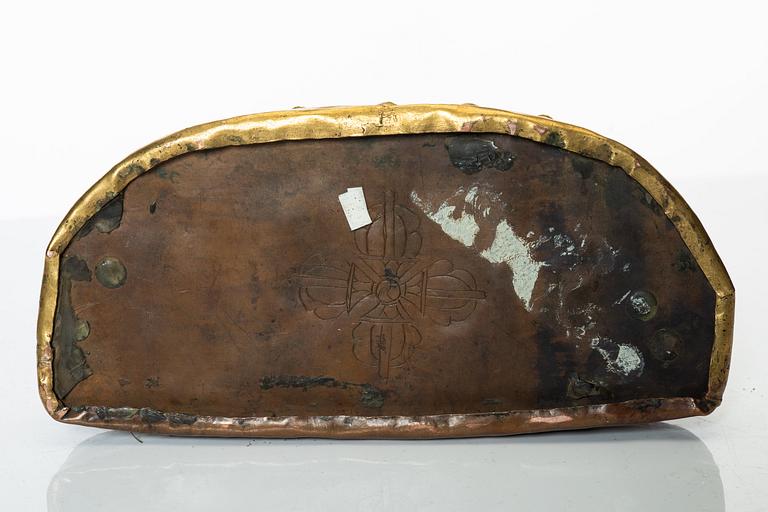 Dakini, förgylld kopparlegering. Sarvabuddhadakini, Tibet, 1800-tal.
