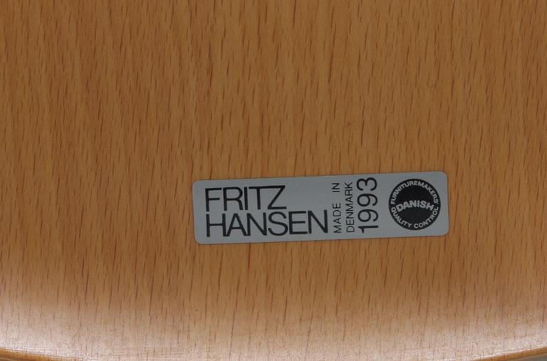 STOLAR, 6 st, "Sjuan", Arne Jacobsen för Fritz Hansen.