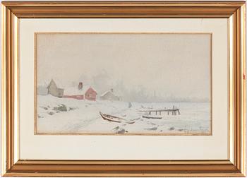 Hjalmar Falk · HJALMAR FALK, akvarell, signerad och daterad 1897.