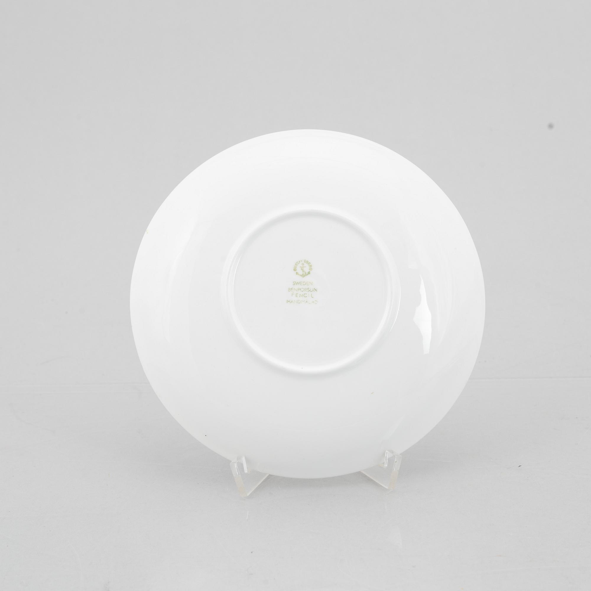 Stig Lindberg, a 15-piece 'Pencil' bone china coffee service, Gustavsberg 1954-65.