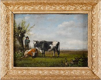 OKÄND KONSTNÄR, olja på pannå, signerad Sykes, England, 1800-tal.
