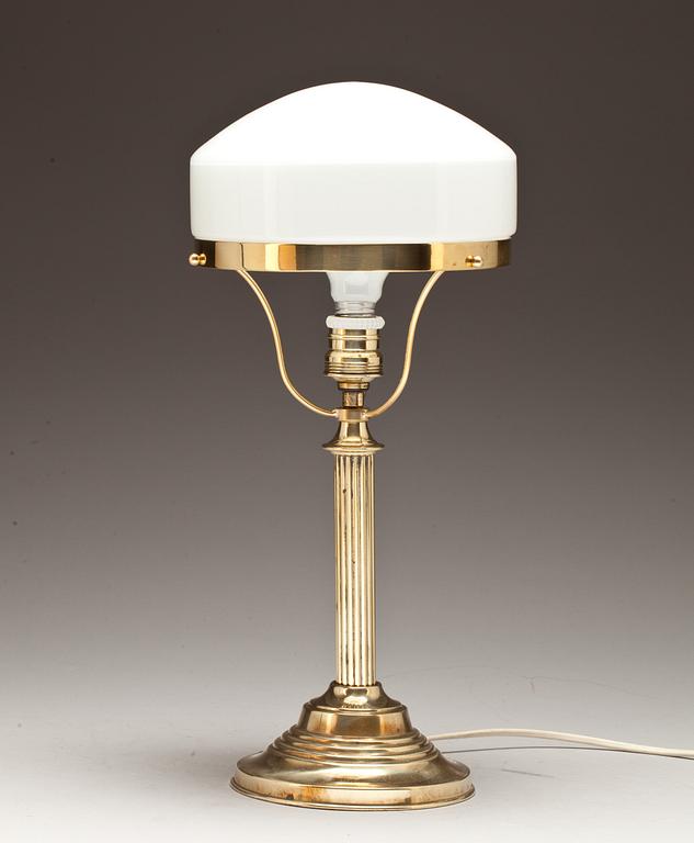 BORDSLAMPA, mässing, 1900-tal.