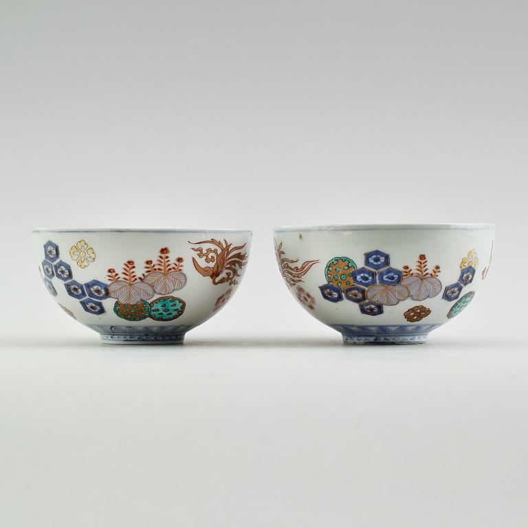 SKÅLAR, 1 par, porslin, Kina, 1800-/1900-tal.