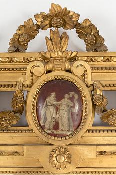 A Gustavian mirror dated 1787 by Lago Lundén (master in Stockholm 1773-1819).