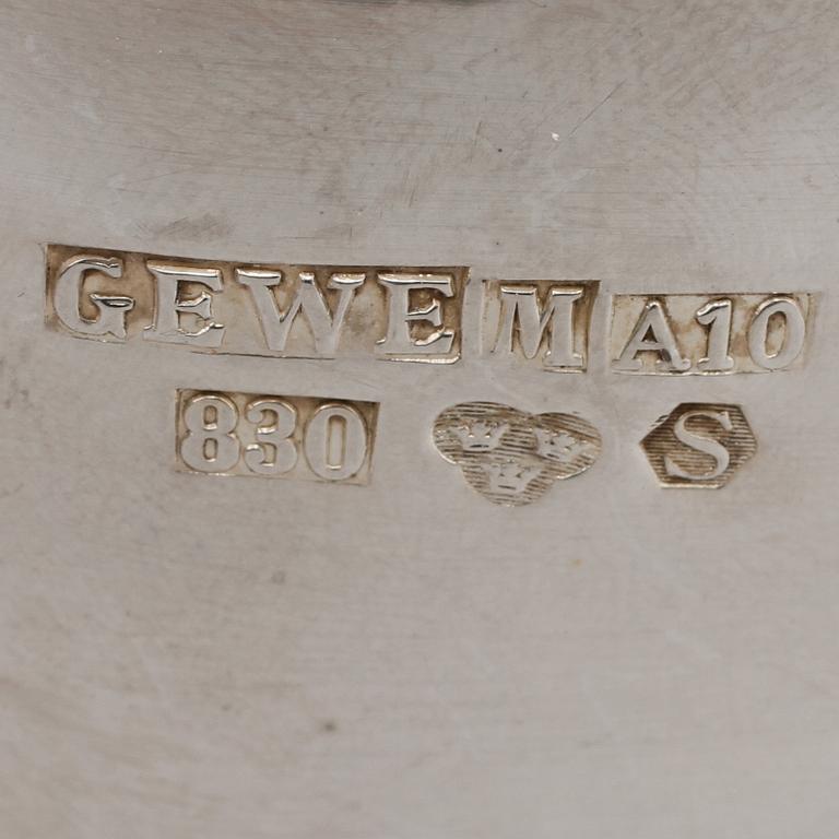 SOCKERSKRIN, silver, GEWE, 1975. Vikt ca 330 g.
