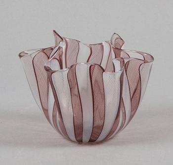 SKÅL, glas, "Fazzoletto", Fulvio Bianconi & Paolo Venini, Venini, Murano, Italien.