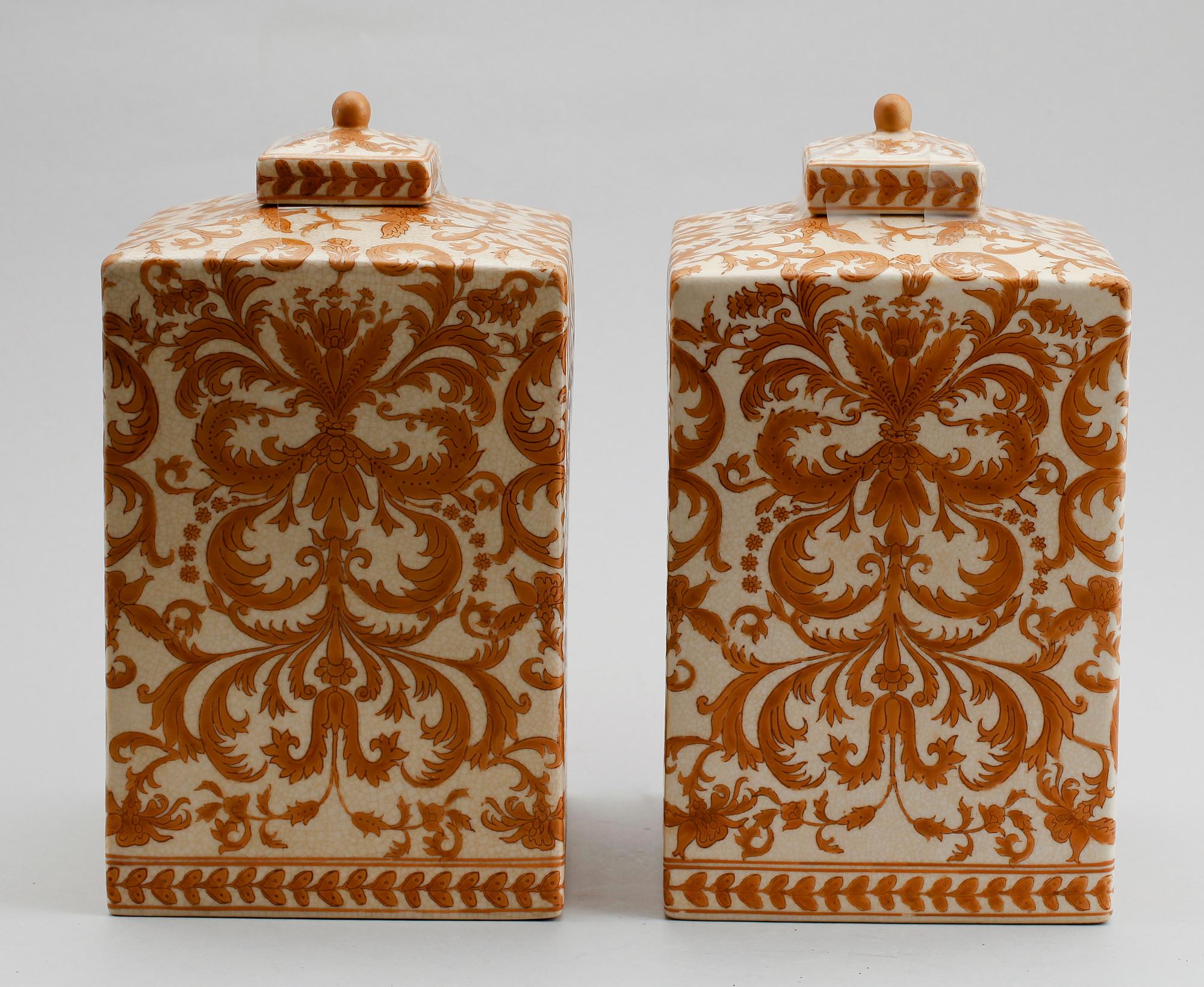 LOCKURNOR, 1 par, porslin, G&C, 1900-/2000-tal.