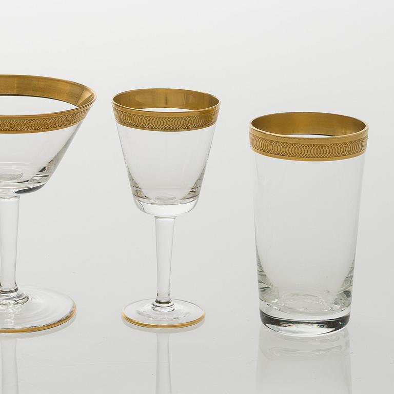 Glasservis, 74 delar, 1900-talets mitt.