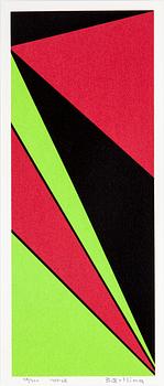 Olle Baertling · OLLE BAERTLING, "Indra", 1955, serigrafi, numrerad 98/300, dat. 1955-68.