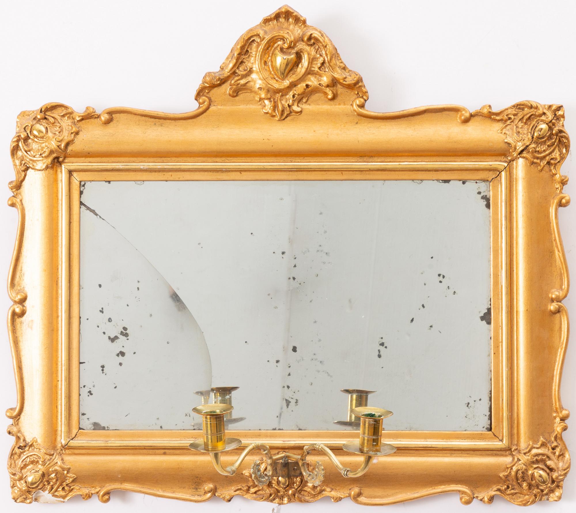 A pair of mirror wall sconces, second half of the 19th century.