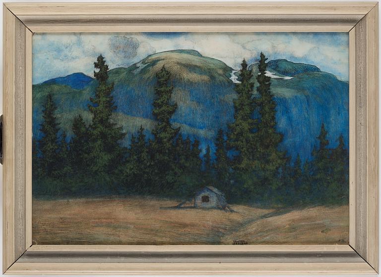 Helmer Osslund, "Från Lofsdalen", motiv från Härjedalen.