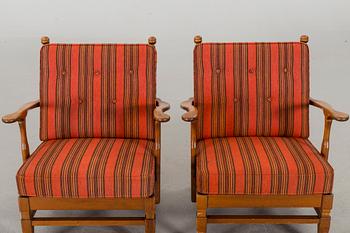 A pair of 1940's Swedish "Åre" pine armchairs by Göperts möbler.
