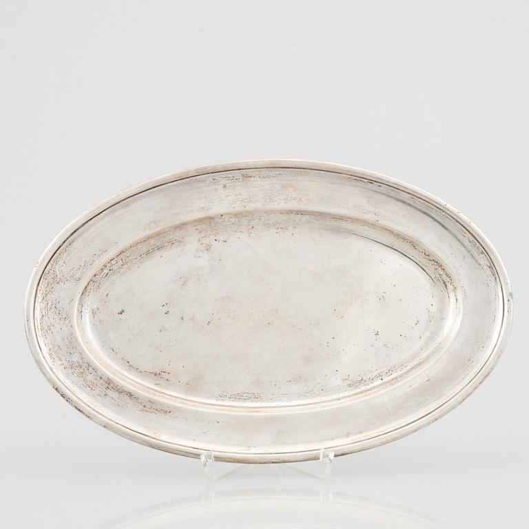 A Swedish silver tray, possibly mark of Alfred Ambrosius, Stockholm 1903.