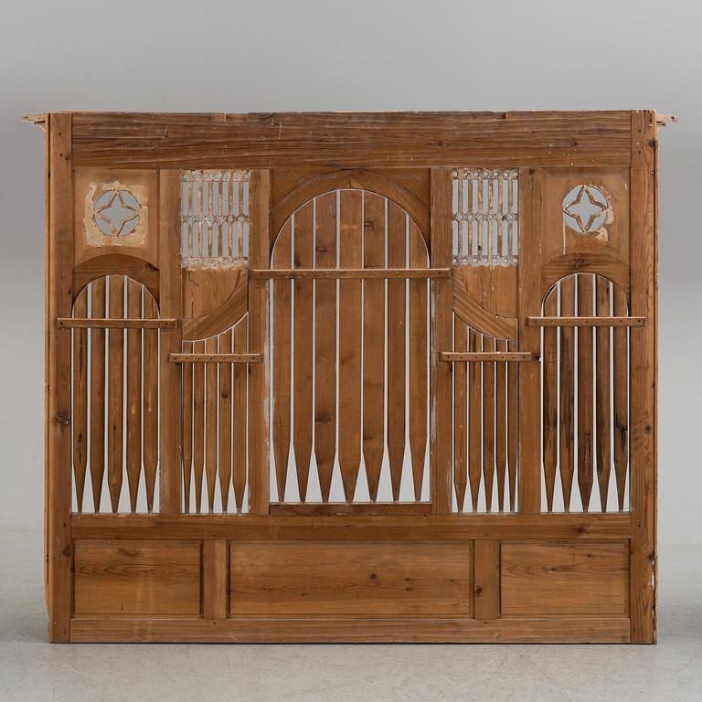 Front panel to an organ, late 19th century.