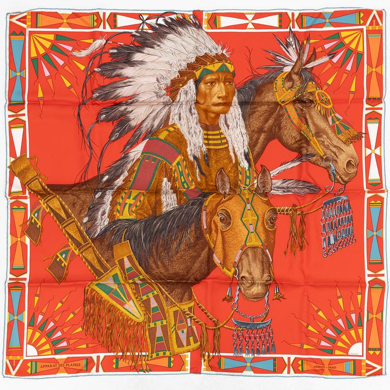 Hermès, an 'Apparat des Plaines' scarf.