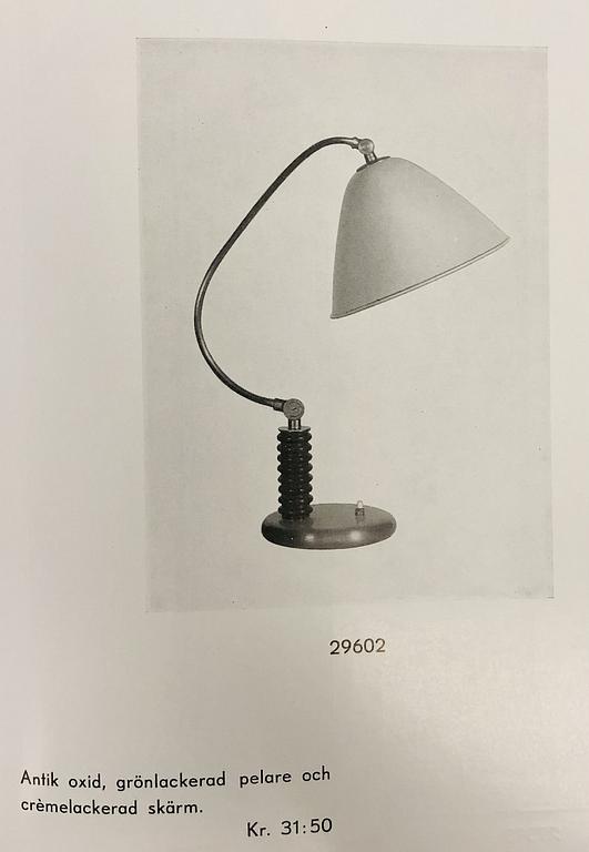 Erik Tidstrand, bordslampa, modell "29602", Nordiska Kompaniet 1930-tal.