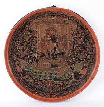 A Burmesian tray, 20th century.