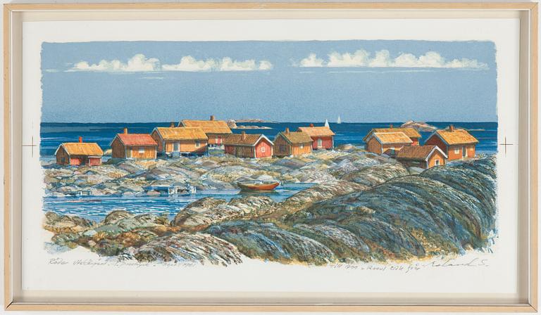 ROLAND SVENSSON, litografi, provtryck, signerad.