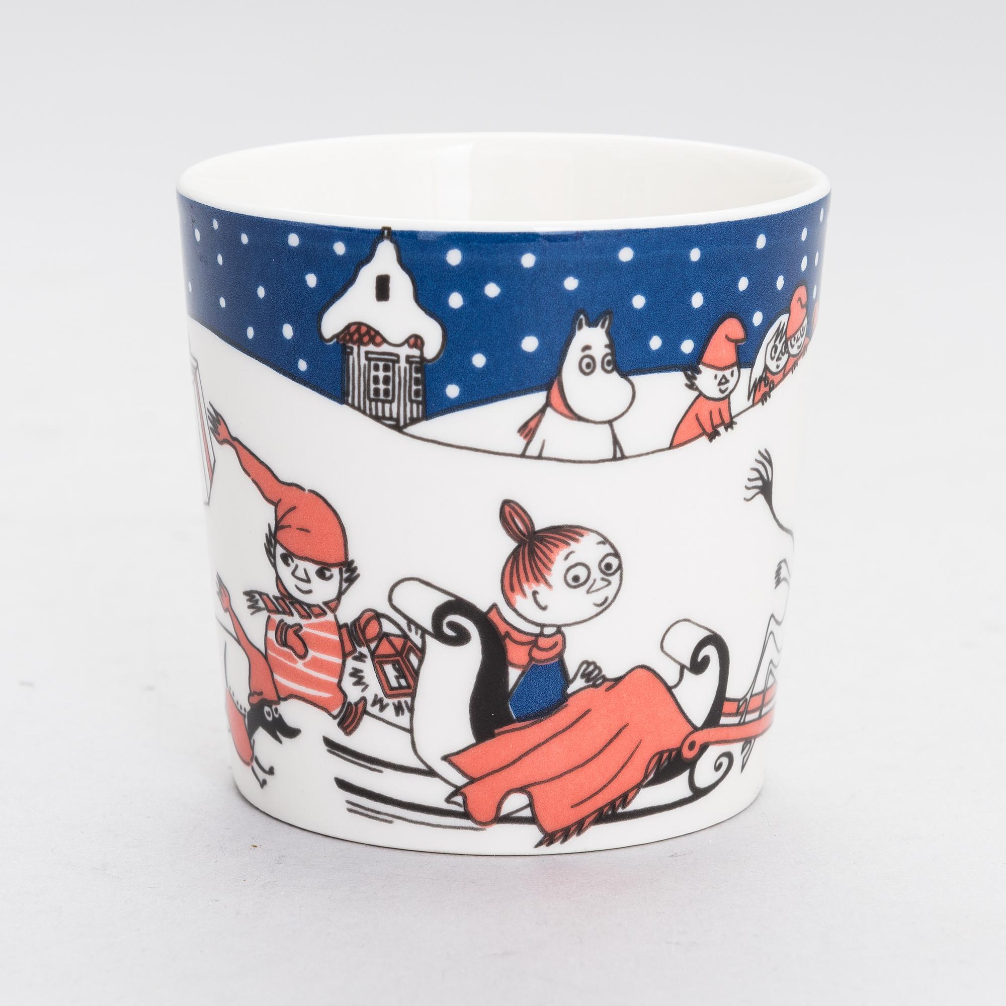 Muumimuki, "Joulutervehdys", posliinia, Moomin Characters, Arabia 1997-2002.