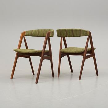 STOLAR, 6 stycken, troligen  Kai Kristensen,  Danmark, 1950/60-tal.