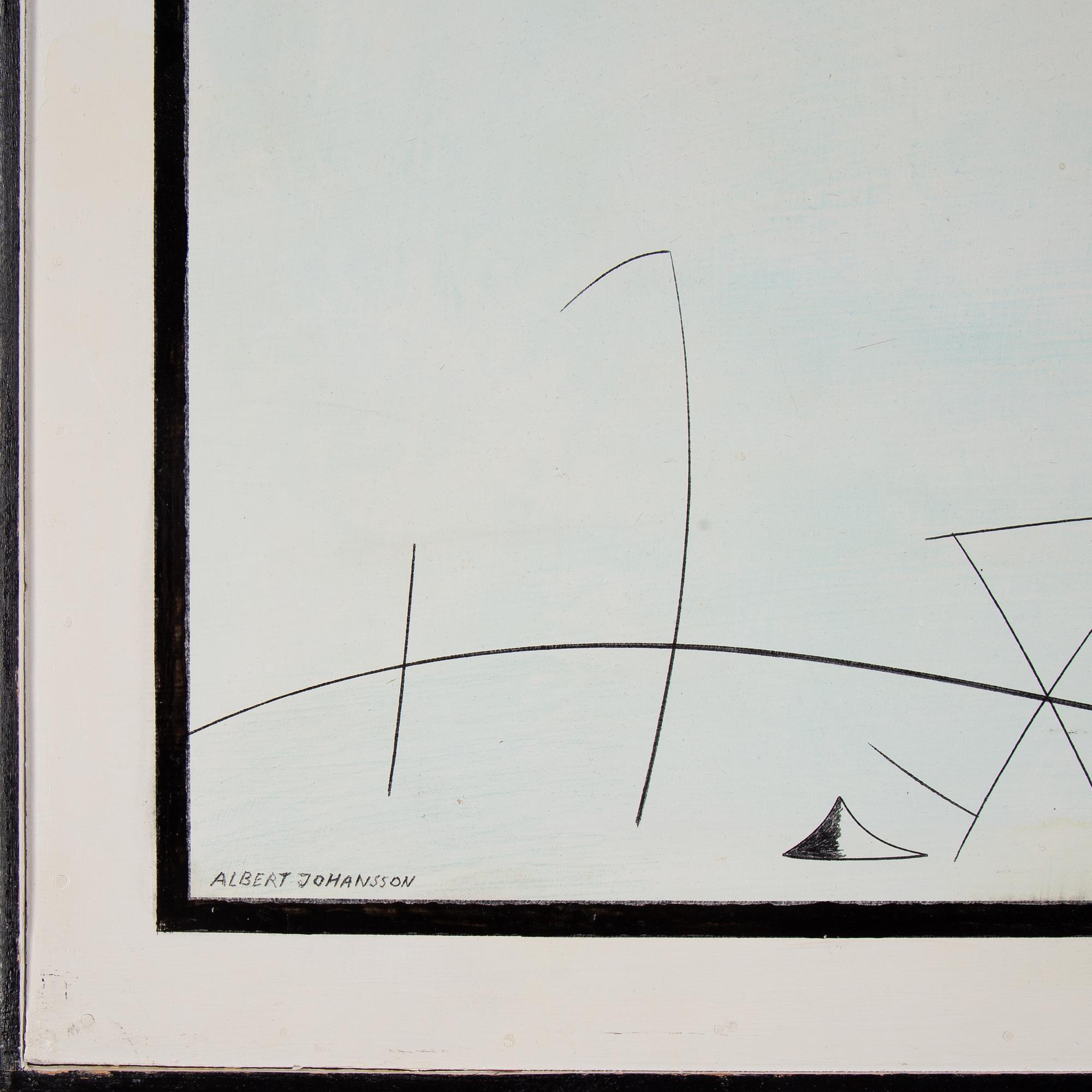 Albert Johansson, oil on panel, signed.