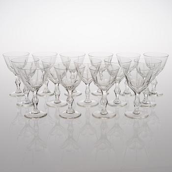 A 72-piece set of footed glassware from the first half of the 20th Century.