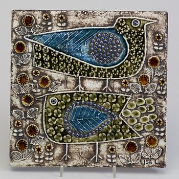 LISA LARSON, stoneware wall relief, Gustavsberg.