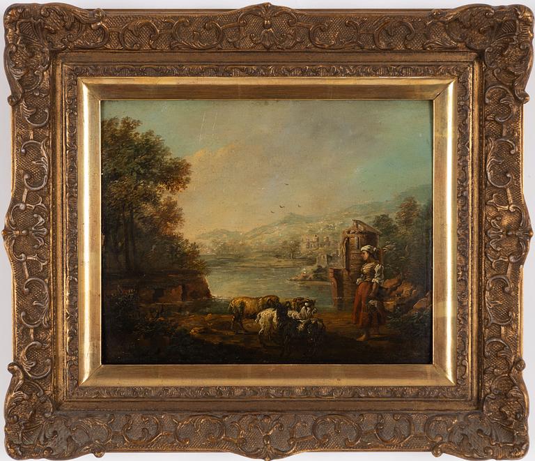 Italiensk skola, 1800-tal, Pastoralt landskap.