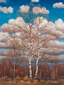 724. Oskar Bergman, "Björkar i vårskrud" (Birches in the spring).