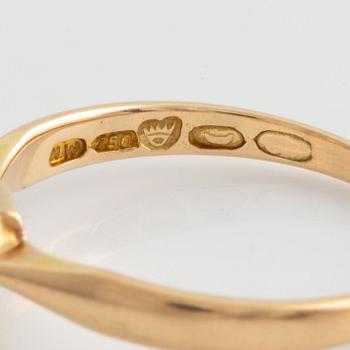Ring in 18K gold with a brilliant-cut diamond of approximately 0.20 ct.