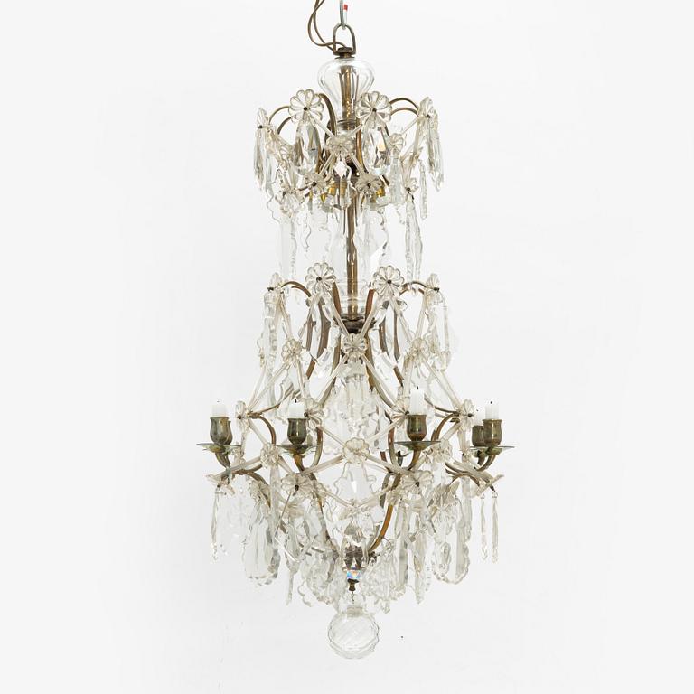 A Rococo style chandelier, first half of the 20th Century.