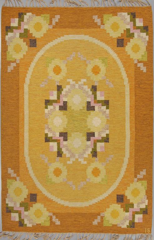 MATTA, rölakan, Ingegerd Silow, signerad IS, 234 x 167 cm, 1900-talets andra hälft.