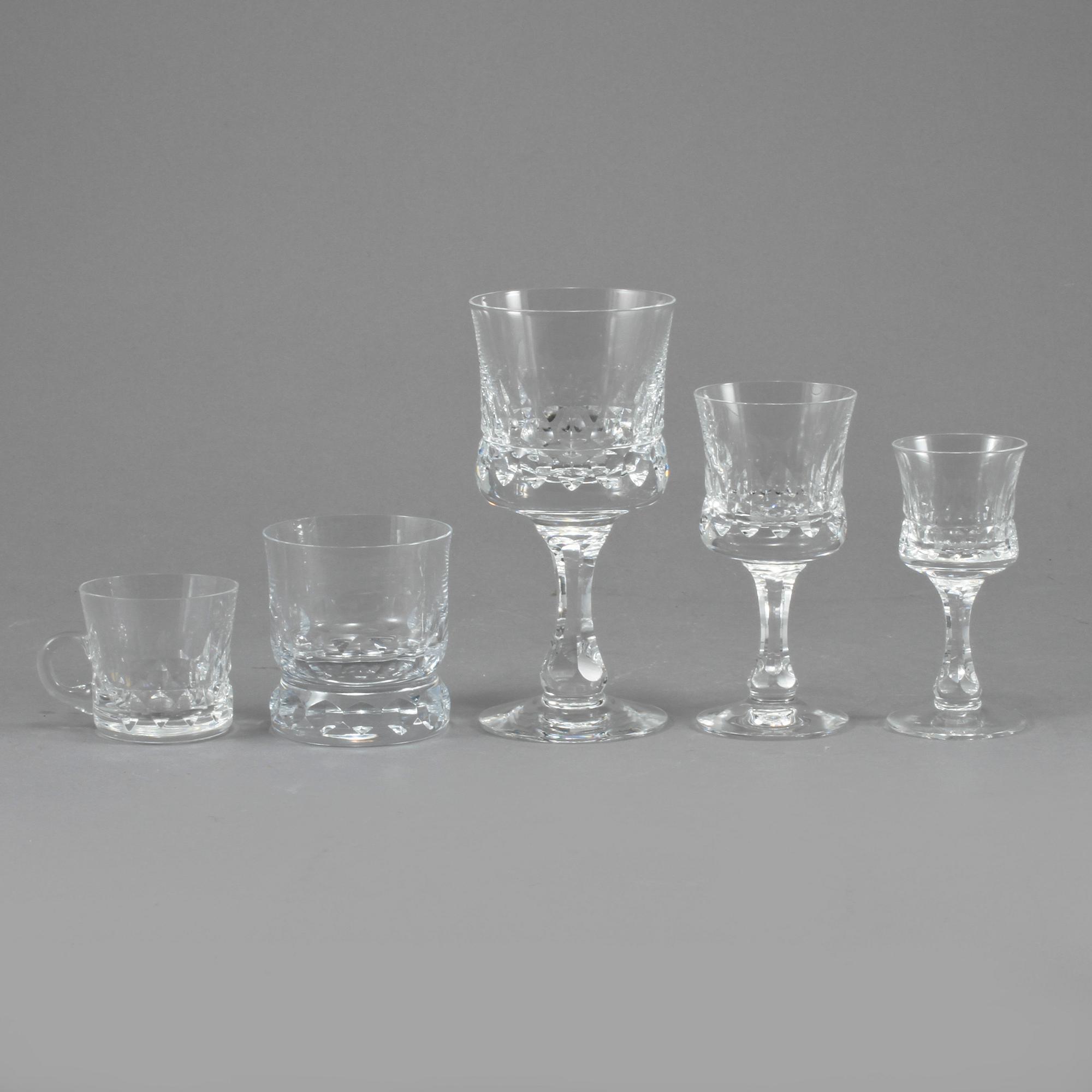 SERVISDELAR, 27 st, glas, "Prince", Göran Wärff, Kosta, 1900-talets slut.