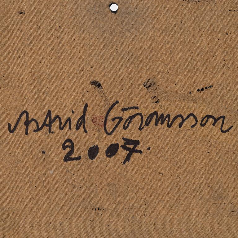 Astrid Göransson, mixed media on panel, signed and dated 2007 verso.