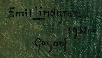 EMIL LINDGREN, olja på duk, sign och dat Gagnef 1930.